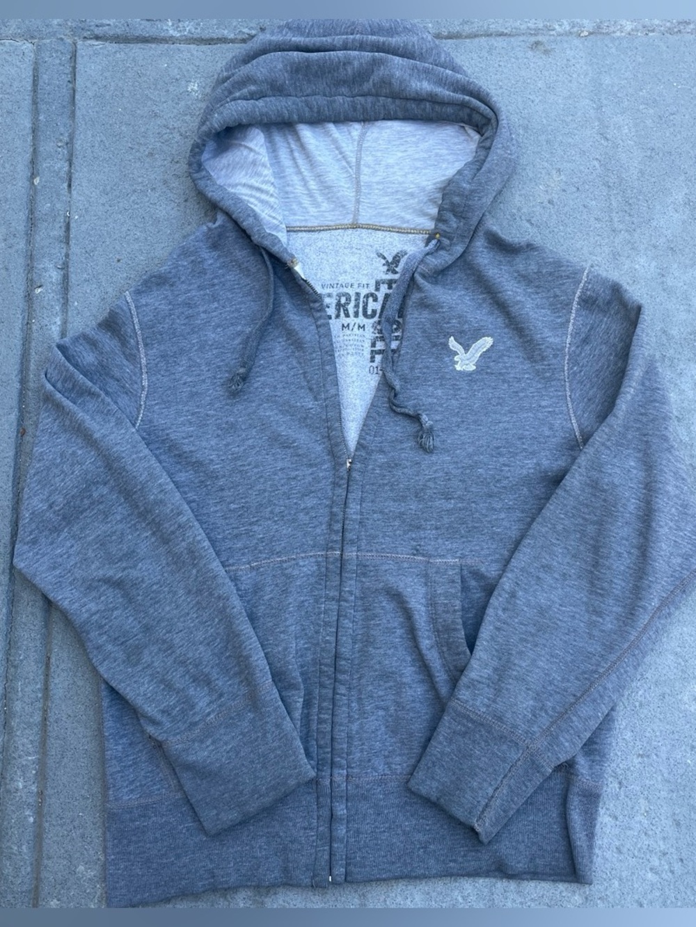 American Age Heather Gray Logo Pullover Hoodie